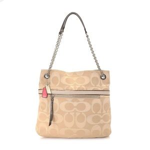 Vintage Coach Logo with Leather Straps Bag